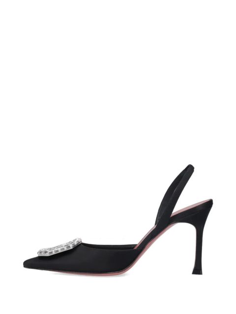 Amina Muaddi 105mm Camelia pumps - Black - zdjęcie produktu nr 2