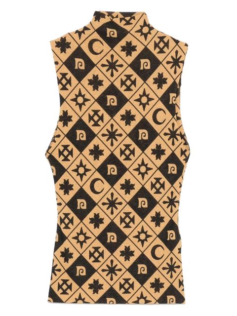 Nanushka geometric-pattern sleeveless top - Black - zdjęcie produktu nr 1