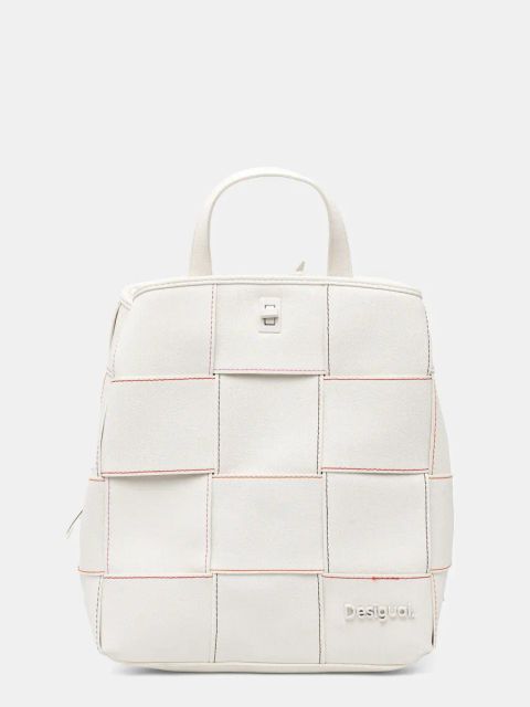 Desigual plecak YOKO BLANCO SUMY MIN damski kolor biały mały gładki 25SAKP34