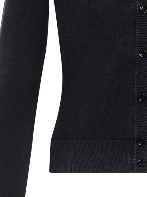 Diesel button-fastening logo-embroidered cardigan - Black