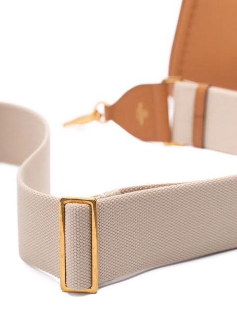 Valentino Garavani logo-plaque top-handle tote bag - Brown