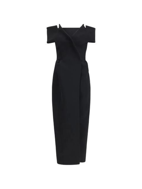 KHAITE Gene off-shoulder midi dress - Black - zdjęcie produktu nr 1
