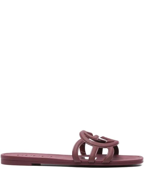 Gucci GG-logo flat sandals - Red - zdjęcie produktu nr 1