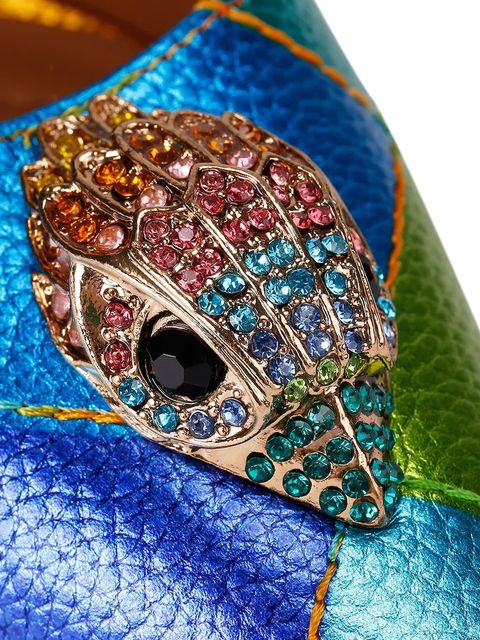 Kurt Geiger London szpilki skórzane Belgravia Eagle Court kolor fioletowy 3939969189