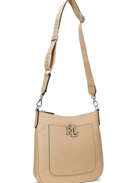 Lauren Ralph Lauren torebka skórzana kolor beżowy 431970152