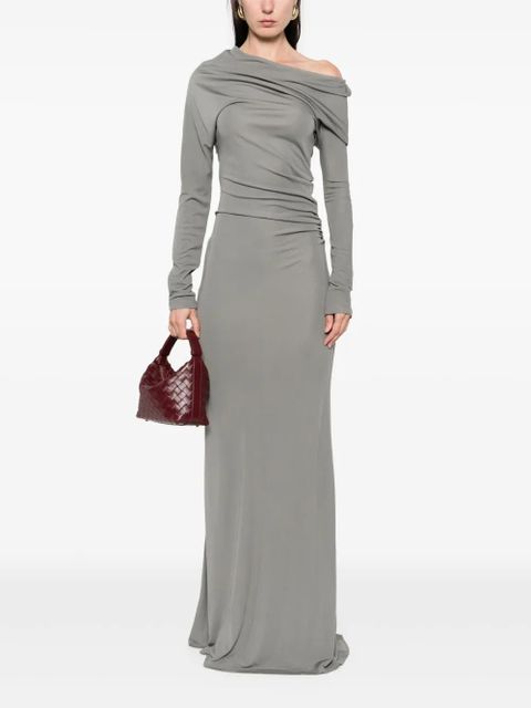 Aya Muse one-shoulder draped maxi dress - Grey - zdjęcie produktu nr 2