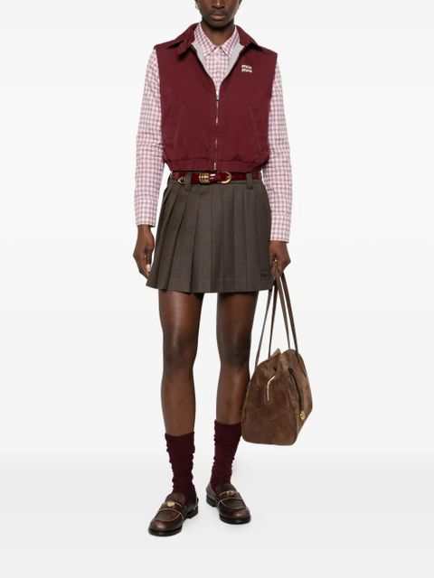 Miu Miu pleated brown skirt - zdjęcie produktu nr 2