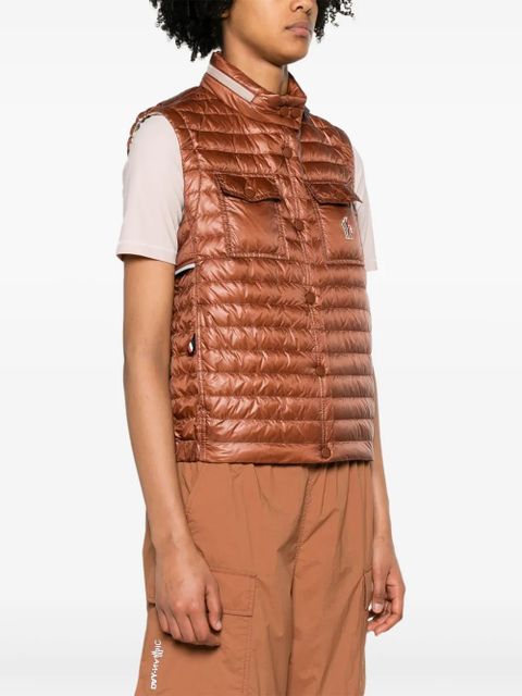 Moncler Grenoble Gumiane quilted down gilet - Red