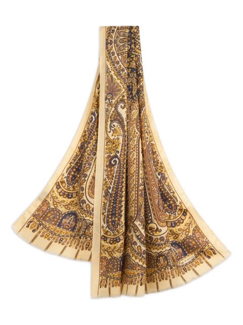 ETRO fringed paisley-print scarf - Neutrals - zdjęcie produktu nr 1