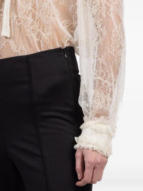 Ulla Johnson Iliana lace tie-detail blouse - Neutrals