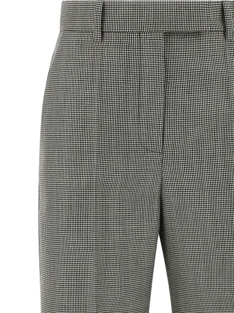 Valentino Garavani houndstooth stretched trousers - White