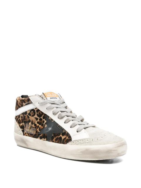 Golden Goose Mid Star leopard-print sneakers - Grey - zdjęcie produktu nr 2
