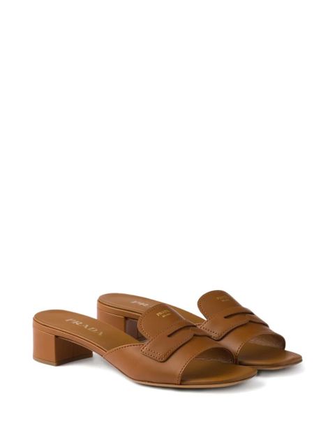 Prada leather sandals - Brown