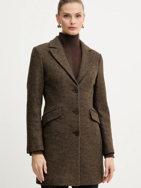 Silvian Heach płaszcz ALCEDO kolor brązowy GPA25012CP - zdjęcie produktu nr 1