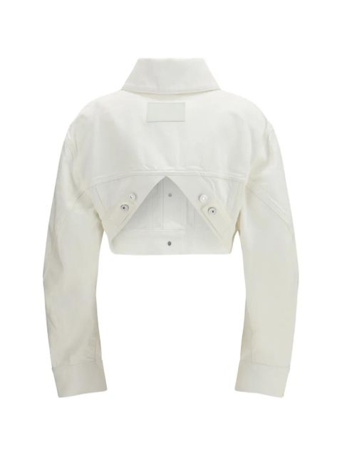 Givenchy open-back cotton cropped jacket - Neutrals - zdjęcie produktu nr 2