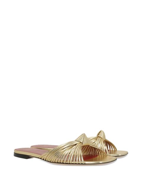 Valentino Garavani knotted multi-strap flat sandals - Gold - zdjęcie produktu nr 2