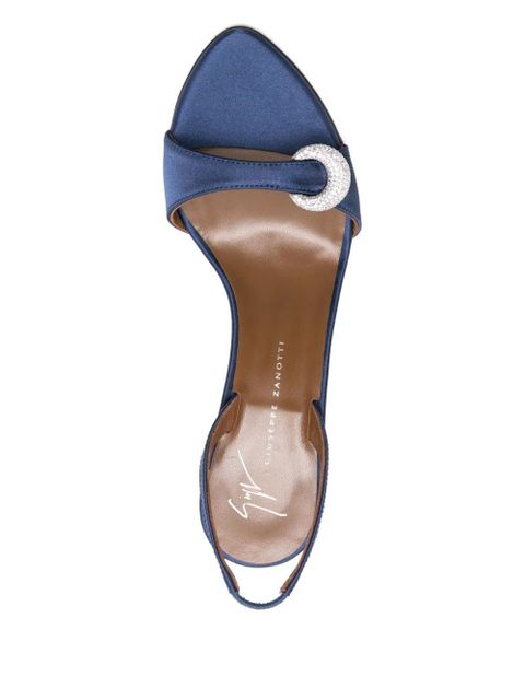 Giuseppe Zanotti 100mm slingback embellished heeled sandals - Blue