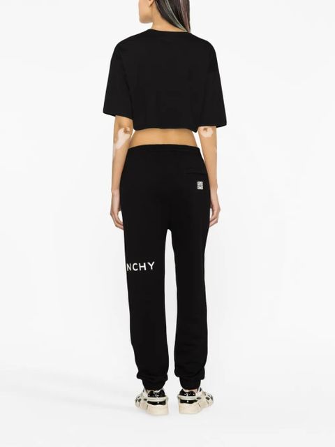 Givenchy logo-print cotton track pants - Black