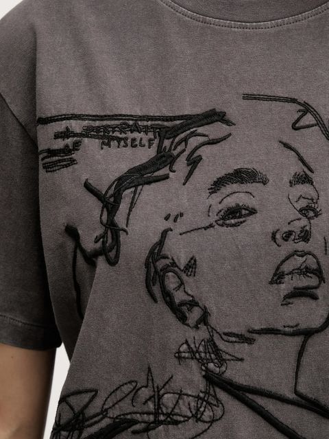 Desigual t-shirt bawełniany BUDAPEST damski kolor szary 25WWTK47