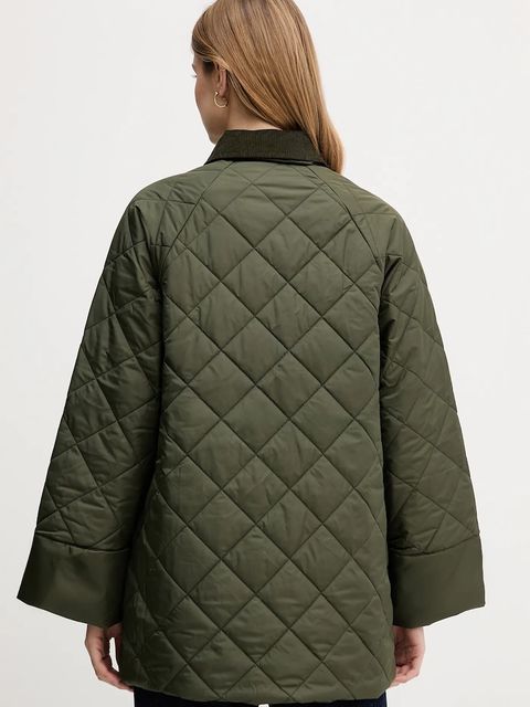 Barbour kurtka Aldburgh kolor zielony przejściowa oversize LQU1885