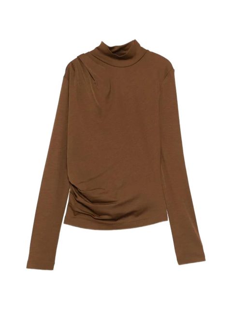 Max Mara draped roll-neck top - Brown - zdjęcie produktu nr 1