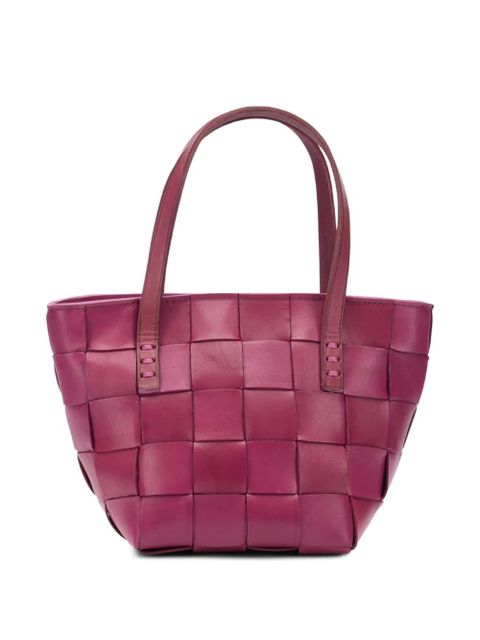 DRAGON DIFFUSION woven leather tote bag - Pink