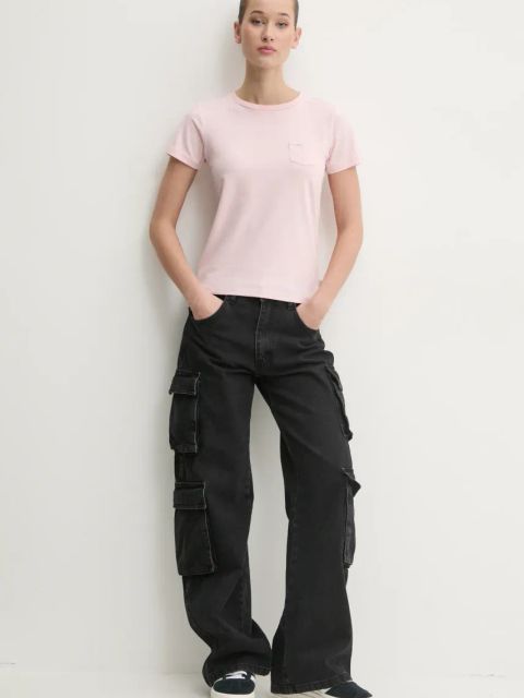 Guess Jeans t-shirt damski kolor różowy W5RI52 J1314