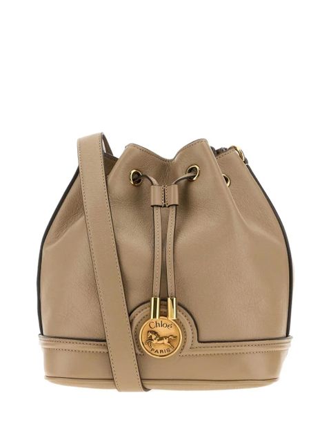 Chloé Cappuccino leather drawstring bucket bag - Neutrals - zdjęcie produktu nr 1