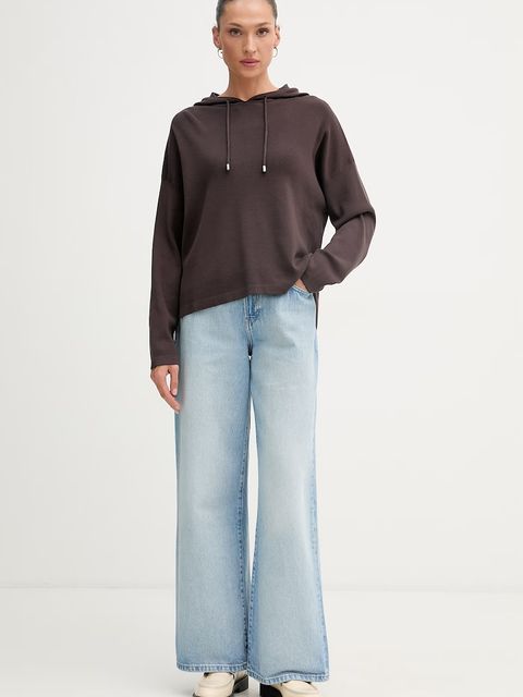 United Colors of Benetton bluza z kapturem damska z wiskozą - zdjęcie produktu nr 1