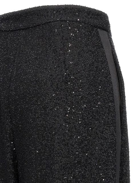 Max Mara sequin-appliqué trousers - Black