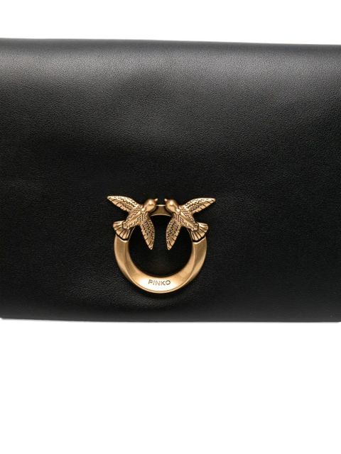 PINKO medium Love Bag Click Soft Horizontal studded embellishment clutch bag - Black