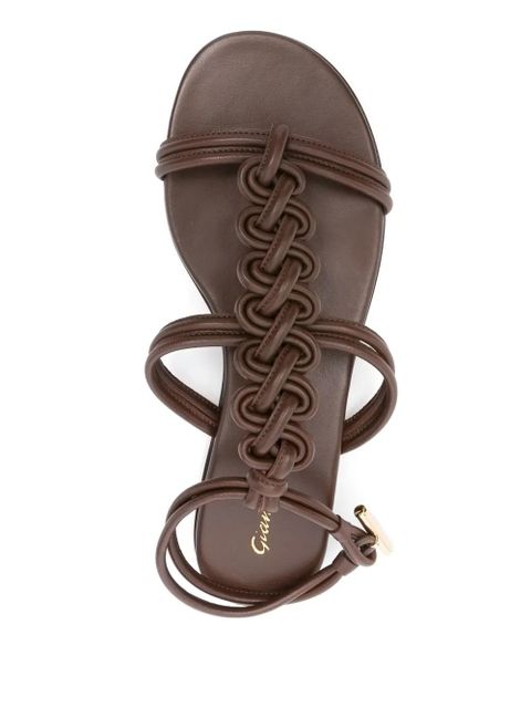 Gianvito Rossi braided flat sandals - Brown