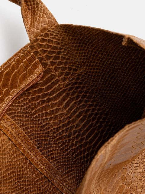 Answear.LAB torebka skórzana kolor brązowy