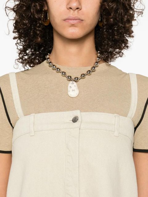 Nanushka button-front sleeveless mini dress - Neutrals - zdjęcie produktu nr 2