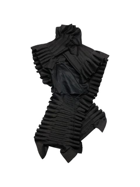 A.W.A.K.E. Mode ruffled top - Black
