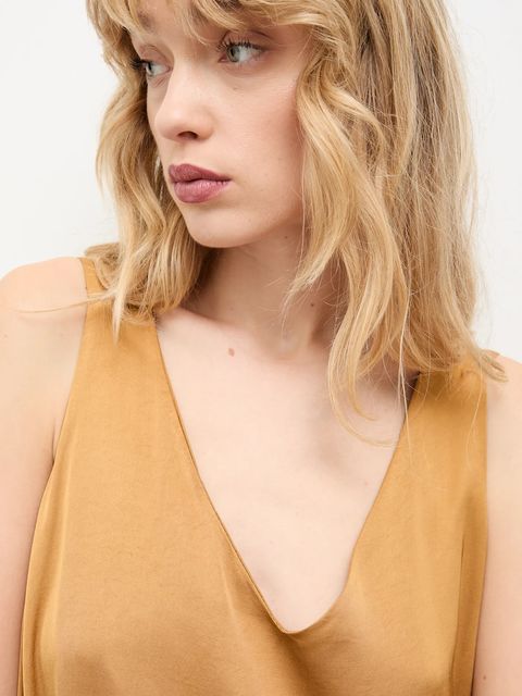 Answear.LAB bluzka damska kolor brązowy gładka