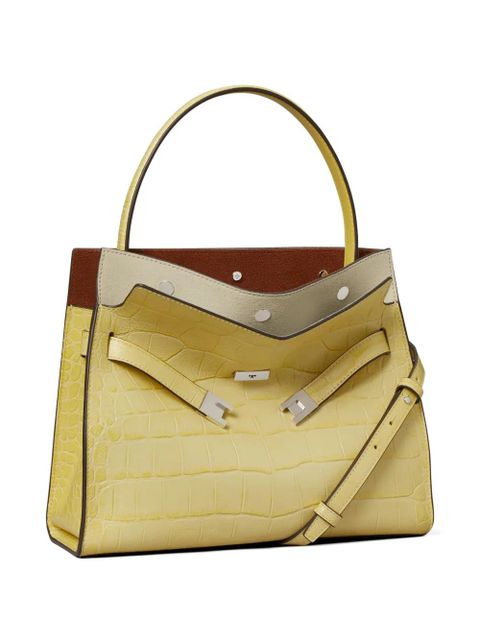 Tory Burch small Lee Radziwill embossed double bag - Yellow - zdjęcie produktu nr 2