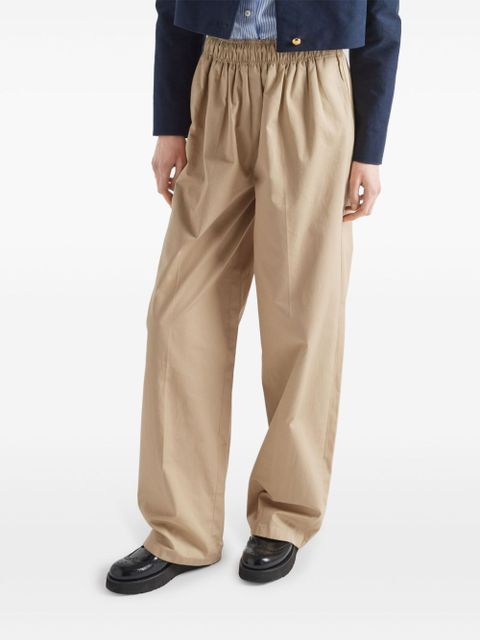 Prada poplin palazzo pants - Neutrals