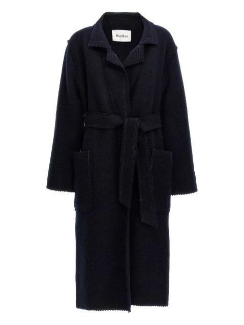 Max Mara belted-waist coat - Blue - zdjęcie produktu nr 1