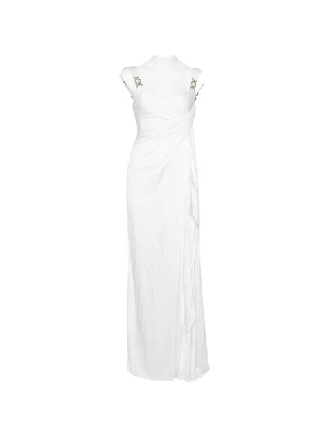 Versace Jersey Draped dress - White - zdjęcie produktu nr 1