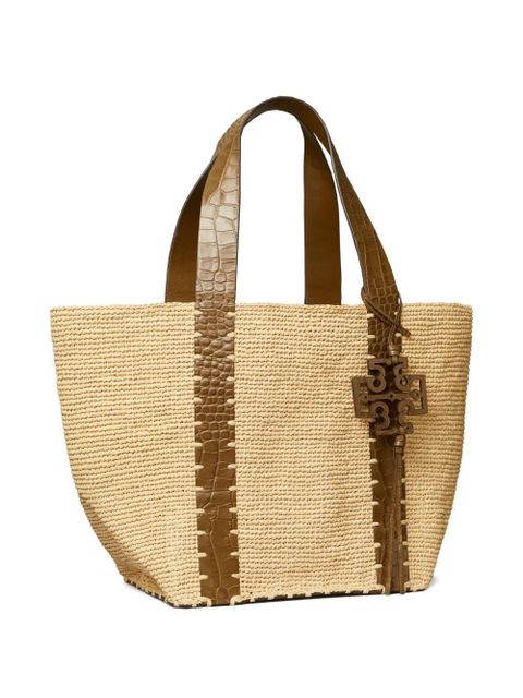 Tory Burch straw tote bag - Neutrals