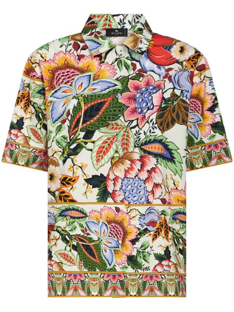 ETRO floral-print cotton shirt - Neutrals - zdjęcie produktu nr 1