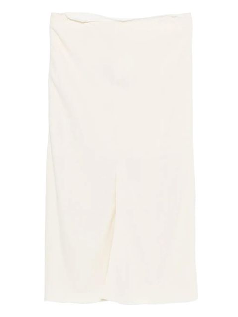 AMI Paris split-front skirt - Neutrals