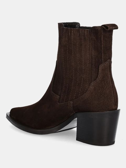 Answear.LAB sztyblety zamszowe kolor brązowy na słupku