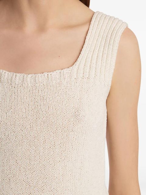 KHAITE Wil sleeveless knit top - Neutrals