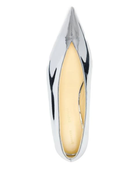 Proenza Schouler Slash pointed-toe flat pumps - Silver