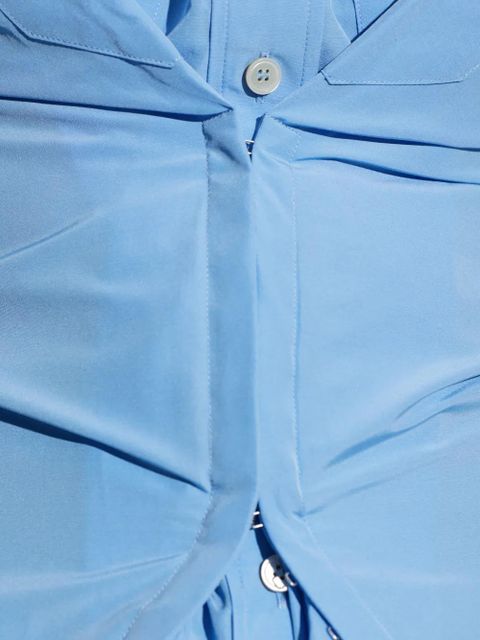 Alexander McQueen gathered asymmetric dress - Blue