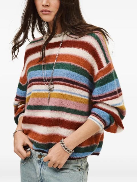 Ba&Sh Serena striped round-neck jumper - Neutrals
