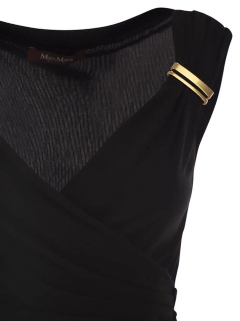 Max Mara Aureo draped midi dress - Black