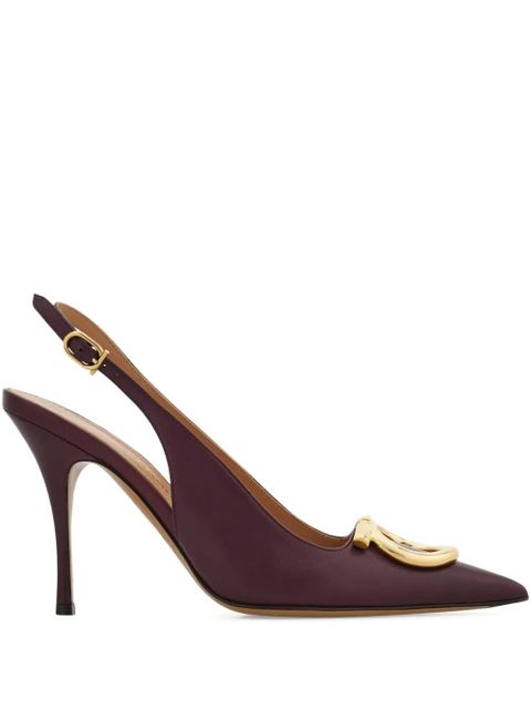 Ferragamo 95mm Gancini leather pumps - Red - zdjęcie produktu nr 1